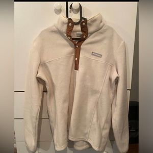 Columbia Women’s Fleece: cream coloured, size large.